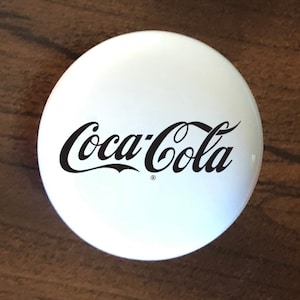 Coca-Cola Ceramic Knob: Black & White Kitchen Cabinet Hardware