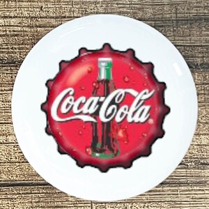 Coke bottle cap home decor ceramic knob kitchen cabinet door or drawer pull white