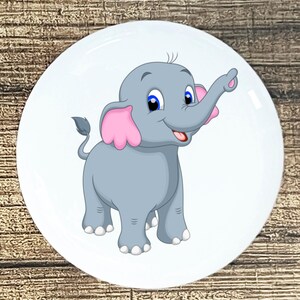 Elephant baby blue home decor ceramic knob kitchen cabinet door or drawer pull white