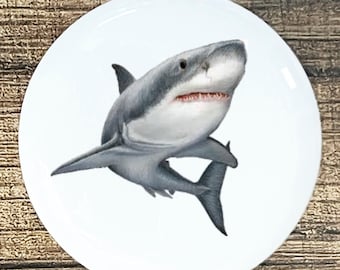 Shark Decorative Knob, Ocean Animal Art Knob, Coastal Home Decor