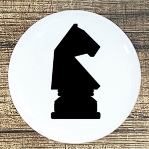 Chess piece Knight home decor ceramic knob kitchen cabinet door or drawer pull white