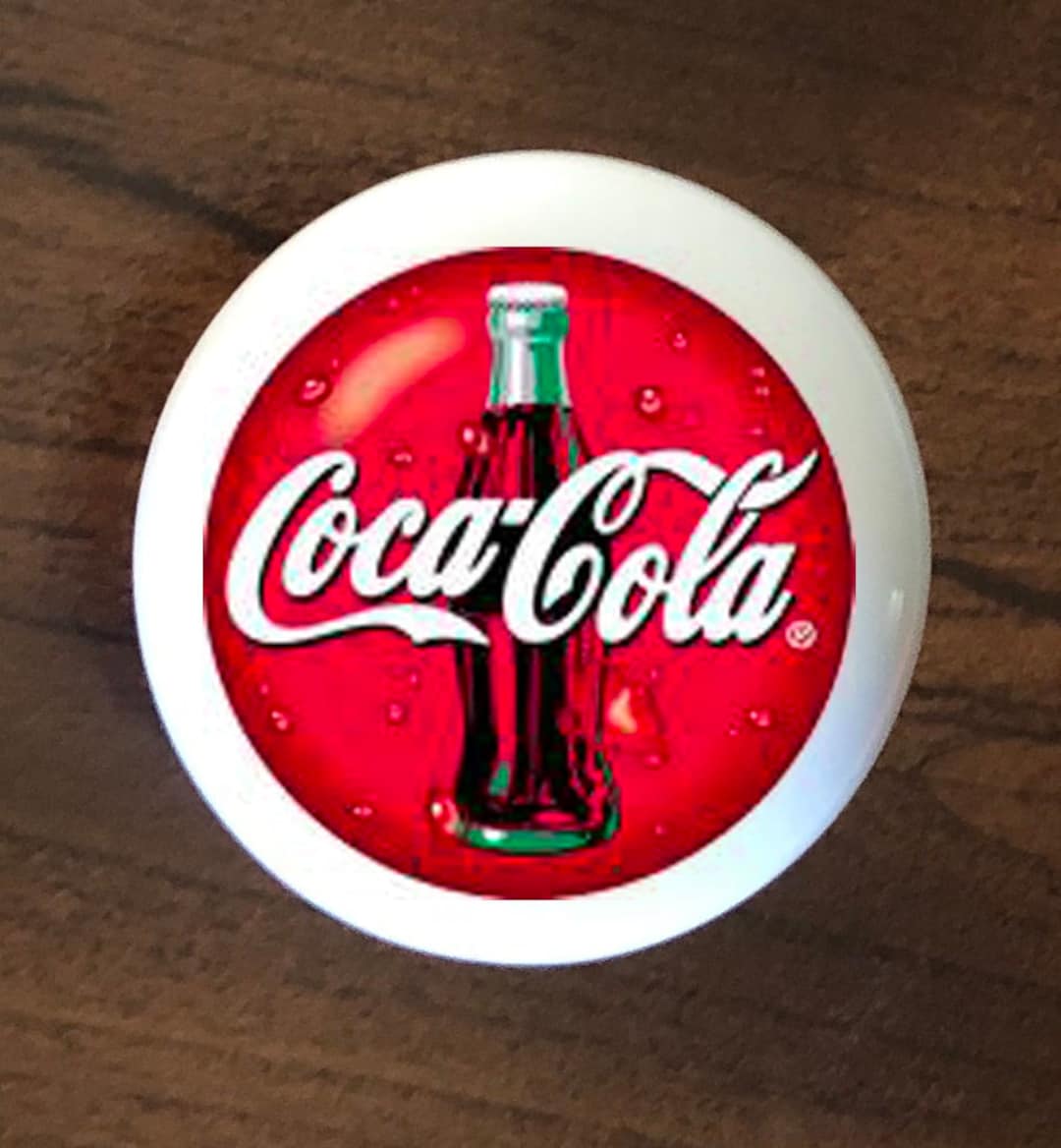 Coke Bottle Bottle Cap Home Decor Ceramic Knob Kitchen Door or Drawer Pull White Etsy