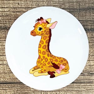 Baby Giraffe  home decor ceramic knob kitchen cabinet door or drawer pull white