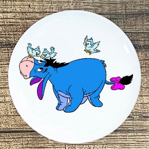Eeyore and Blue Birds Ceramic Knob: Home Decor Drawer Pull