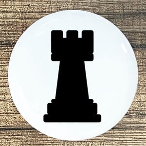 Chess Rook Ceramic Knob: Kitchen Cabinet Door or Drawer Pull