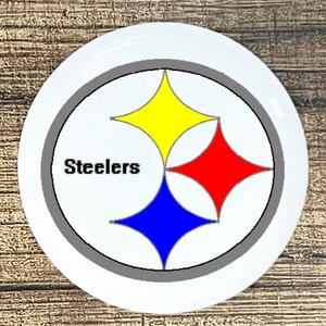 STEELERS home decor ceramic knob kitchen cabinet door or drawer pull white