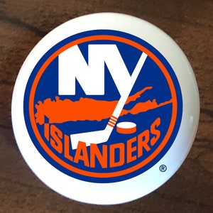 NY ISLANDERS home decor ceramic knob kitchen cabinet door or drawer pull white