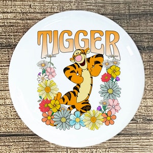 Tigger Custom White Knob  Ceramic Kitchen Cabinet or drawer pull