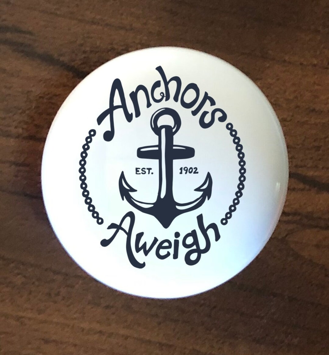 Anchors Aweigh Anchor Home Decor Ceramic Knob Kitchen Etsy