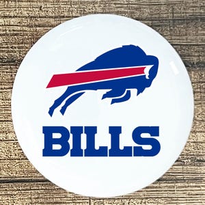 BUFFALO BILLS home decor ceramic knob kitchen cabinet door or drawer pull whiteDrawer Pull