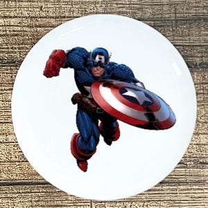 Captain America home decor ceramic knob kitchen cabinet door or drawer pull white