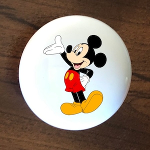 Mickey Mouse home decor ceramic knob kitchen cabinet door or drawer pull white