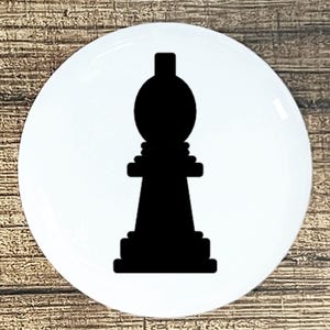 Chess piece Bishop home decor ceramic knob kitchen cabinet door or drawer pull white