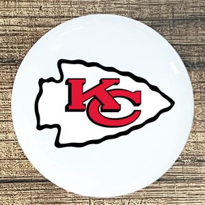 KANSAS CITY CHIEFS home decor ceramic knob kitchen cabinet door or drawer pull white
