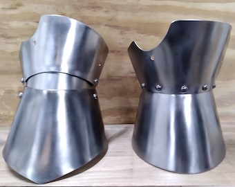 SCA Demi Gauntlet hourglass articulated half gaunts Larp 18ga mild or 16ga Stainless steel