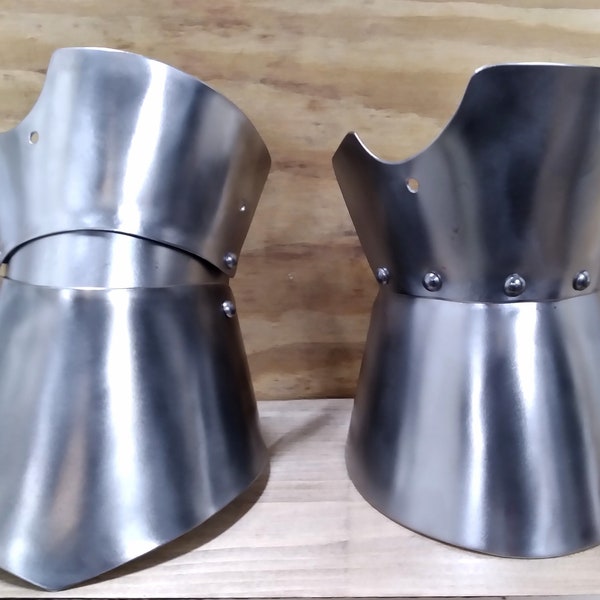 SCA Demi Gauntlet hourglass articulated half gaunts Larp 18ga mild or 16ga Stainless steel
