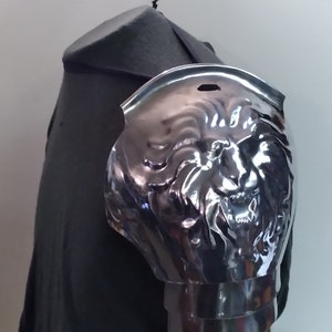 Hand Forged SCA Lion Head Shoulder spaulder pauldron roman gladiator manica armour hema larp cosplay