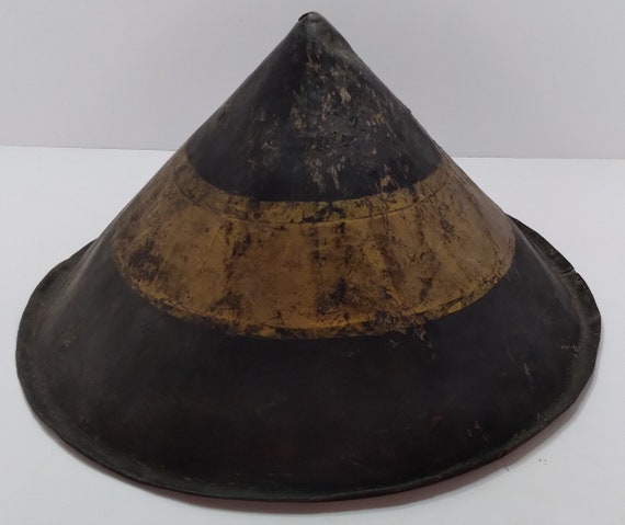 本物の江戸時代 (1603-1867) サムライ陣笠戦争笠鎧鎧帽子日本の陣笠