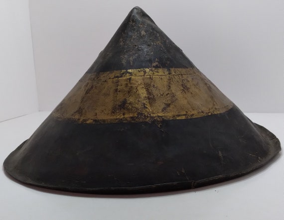 本物の江戸時代 (1603-1867) サムライ陣笠戦争笠鎧鎧帽子日本の陣笠