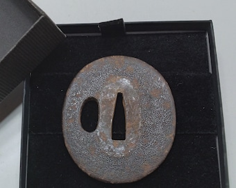 Authentic Edo period Tsuba (1603-1867) Katana tanto wakizashsi tsuka Samurai Hilt from Japan