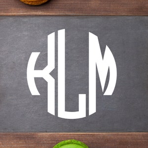 Kreis Monogramm Aufkleber, Monogramm Vinyl Aufkleber, Monogramm Geschenke, Auto Aufkleber, Geschenk für sie, Geschenk für Mutter, Benutzerdefinierte Monogramm, Mädchen Monogramm