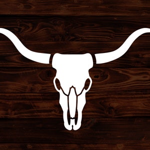 Longhorn Skull Decal, Western Car Decal, Custom Vinyl Sticker, Gift for Her, Gift for Mom