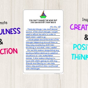 Positive Thinking Journal for Kids Reflection and Mindfulness Printable Journal Pages Set 1 image 3