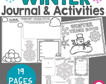 Winter Activity Journal: Creative Prompts for Kids (Digital Download)
