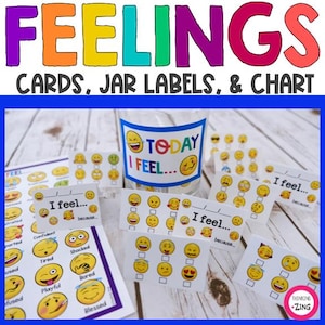 Gefühlsglas, tägliche Reflexion für Kinder, Gefühlskarte, Gefühlskarte, Gefühlskarte, Gefühlsposter, SEL-Aktivität, Kinderhandwerk, Kinderjournal, Beratung