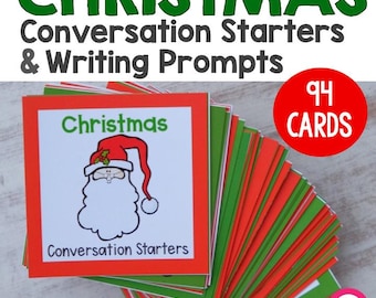 Christmas Conversation Starter Cards: Family Dinner Activity (Digital Download)
