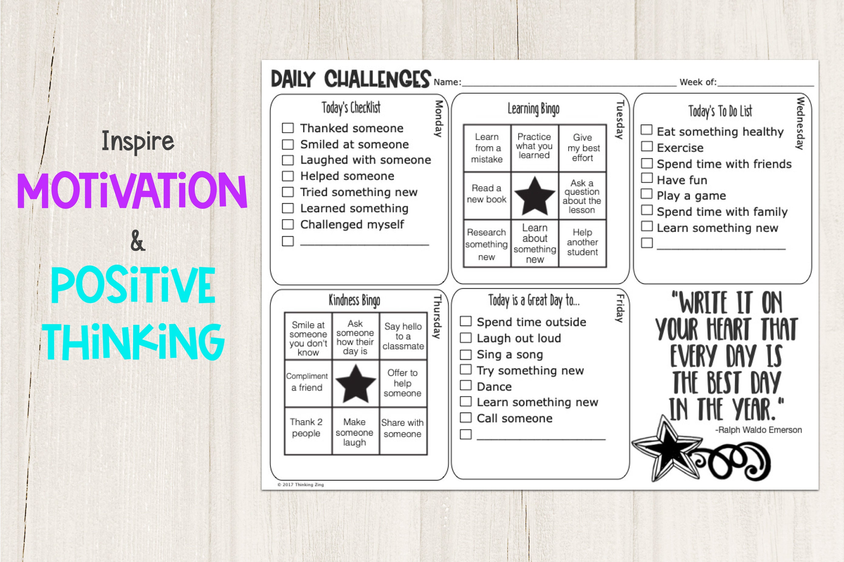 Printable Daily Guided Journal Pages for Kids - SET 2 - Themed Journal ...