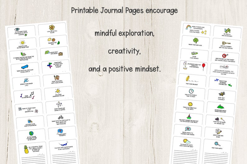 Positive Thinking Journal for Kids Reflection and Mindfulness Printable Journal Pages Set 1 image 4