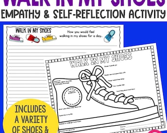 Self-Reflection Activity: Walk in My Shoes - Empathy & Kindness (PDF Files)