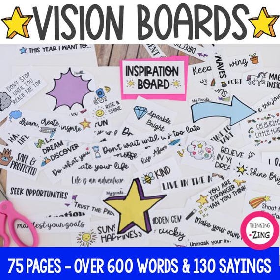 Family Vision Board Kit 2025: Printable Dream & Goal Board (PDF)