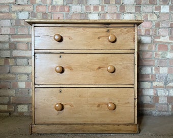 Antique Victorian Pine Chest of Drawers Bedroom