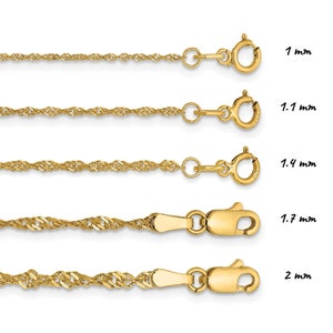 14K Yellow Gold Singapore Necklace