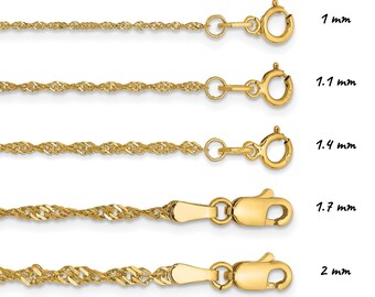14K Yellow Gold Singapore Bracelet / Anklet