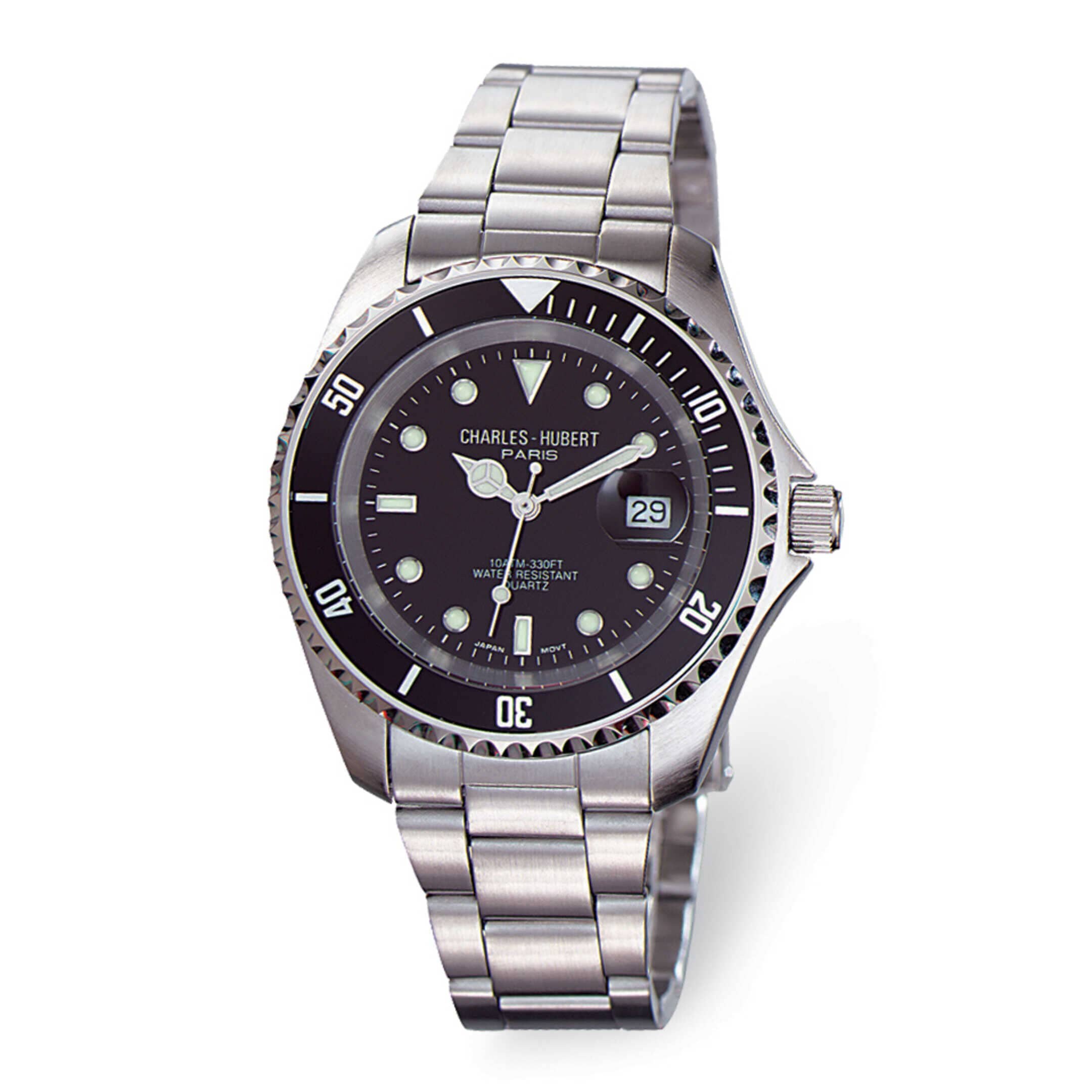 Charles Hubert Ladies Stainless Steel 38mm Watch