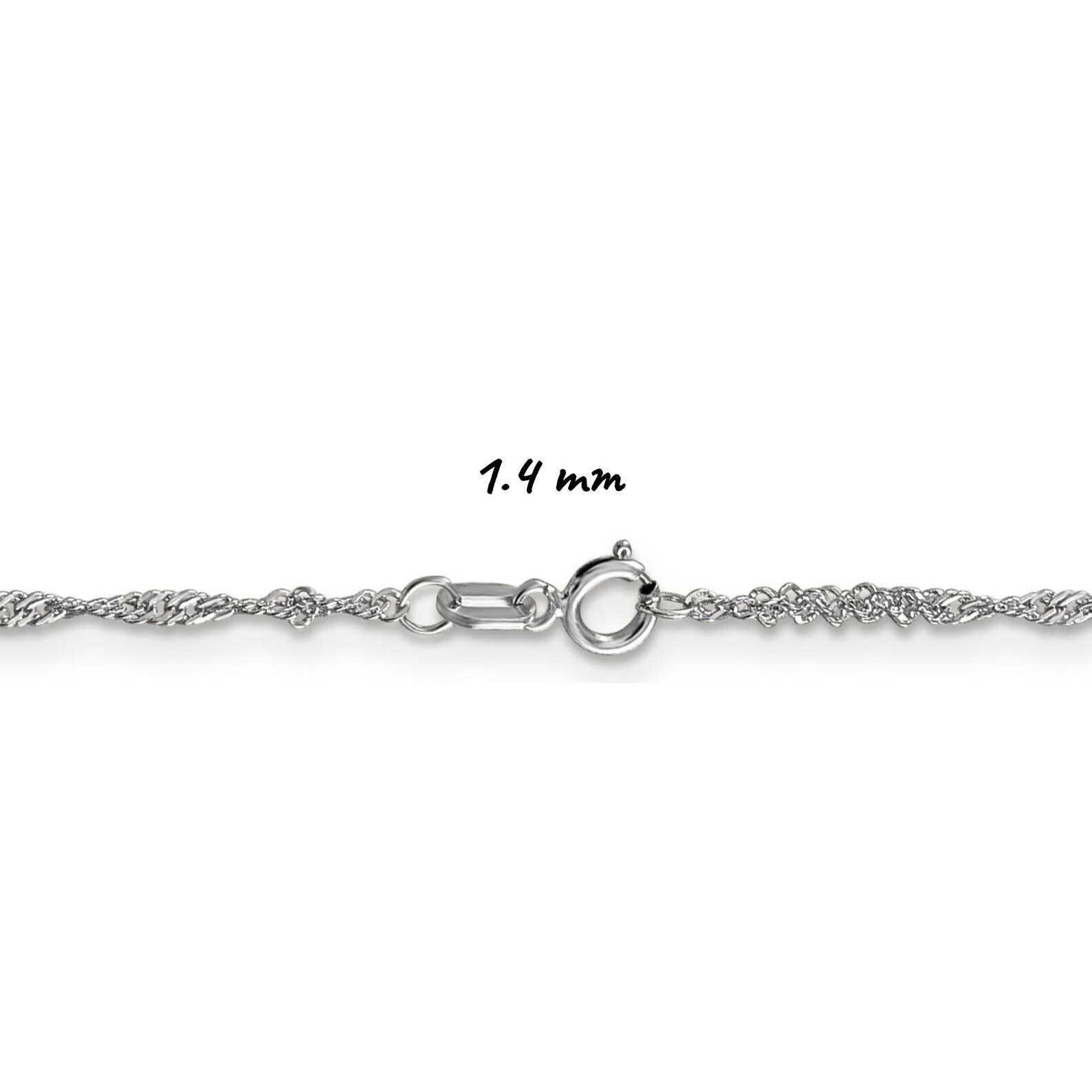 14K White Gold Singapore Bracelet / Anklet Etsy Hong Kong