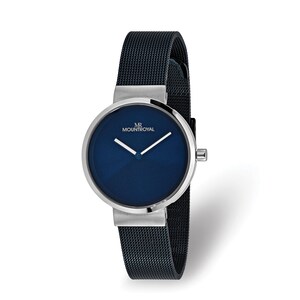 MountRoyal Stainless Steel Blue Dial Watch