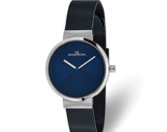 MountRoyal Stainless Steel Blue Dial Watch