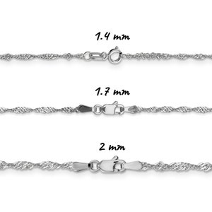 14K White Gold Singapore Bracelet / Anklet