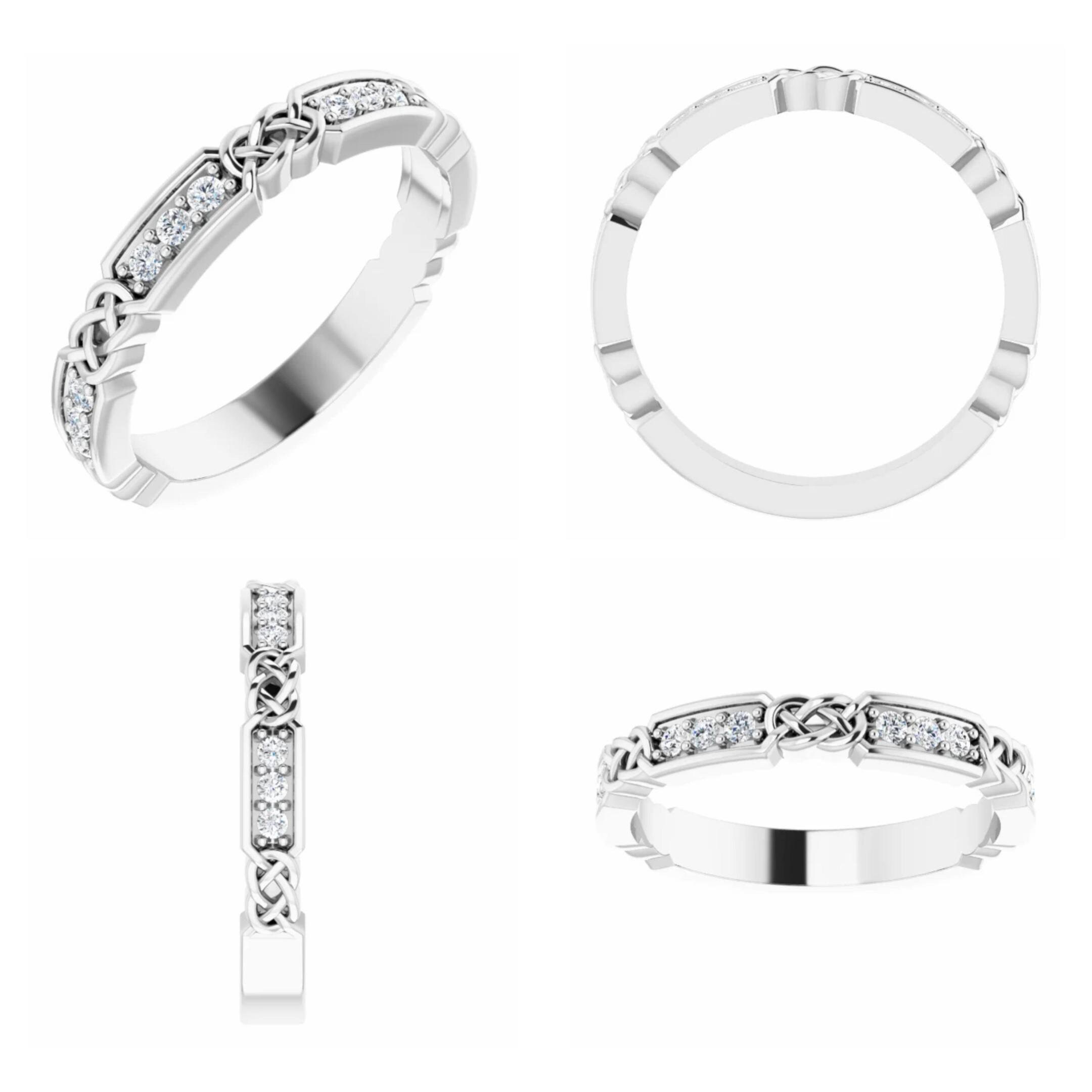 9ct Yellow, White and Rose Gold 3mm Trilogy Band