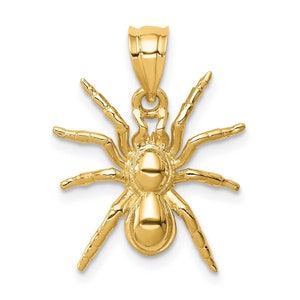 14K Yellow Gold Spider Pendant