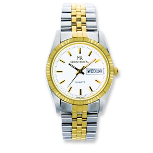 MountRoyal Two-Tone White Dial with Date Display Watch
