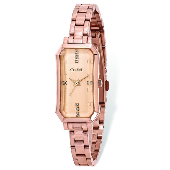 Chisel Stainless Steel Silver / Champagne Dial, Gold / White  display picture 2