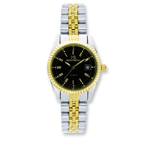 MountRoyal Two-Tone Black Dial Watch
