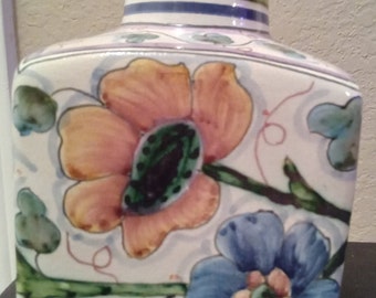 Hand painted vase bottle in Portugal