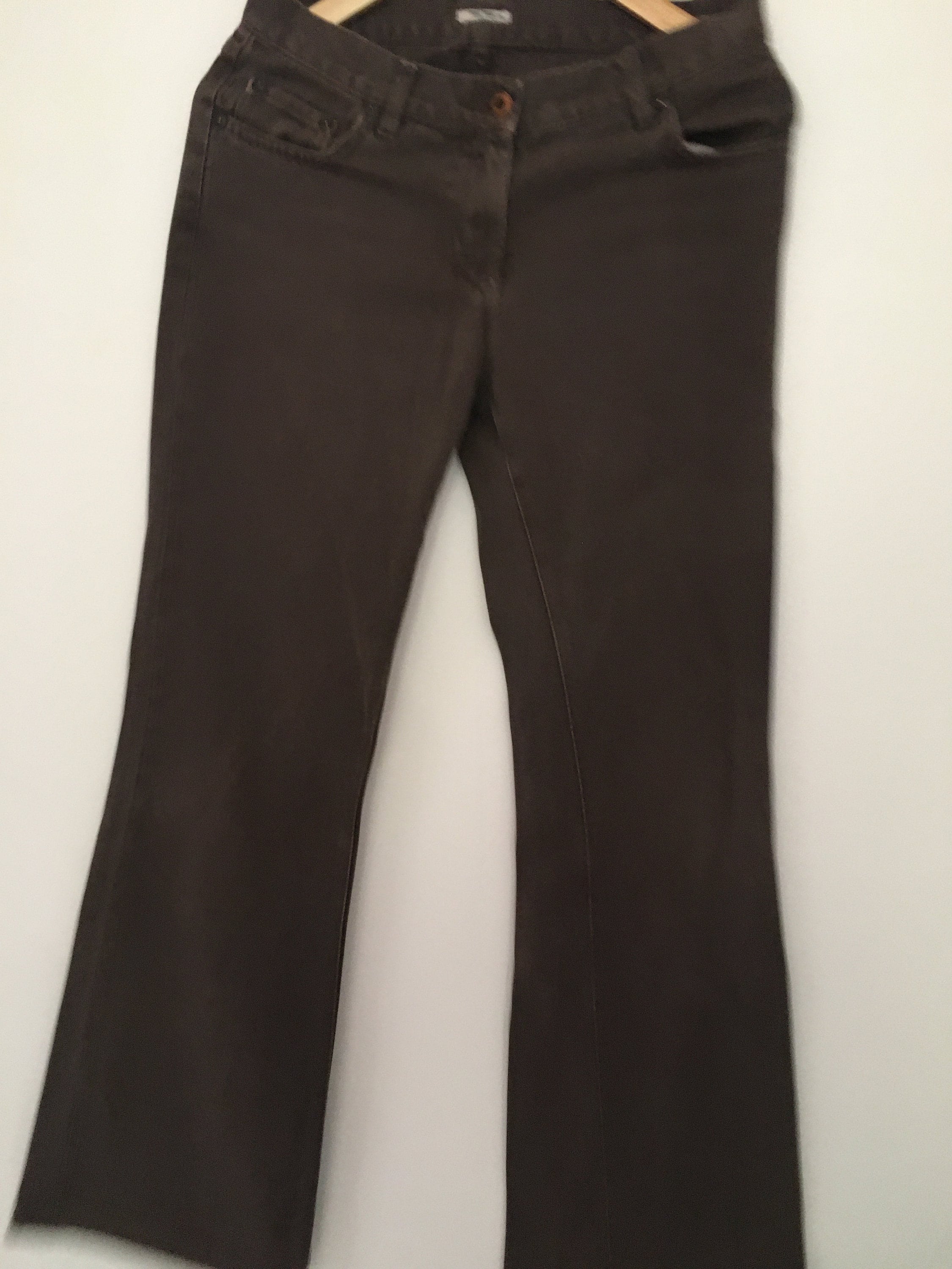 Vintage Miu Miu Woman Jeans Pants Size 28 Color Brown Made