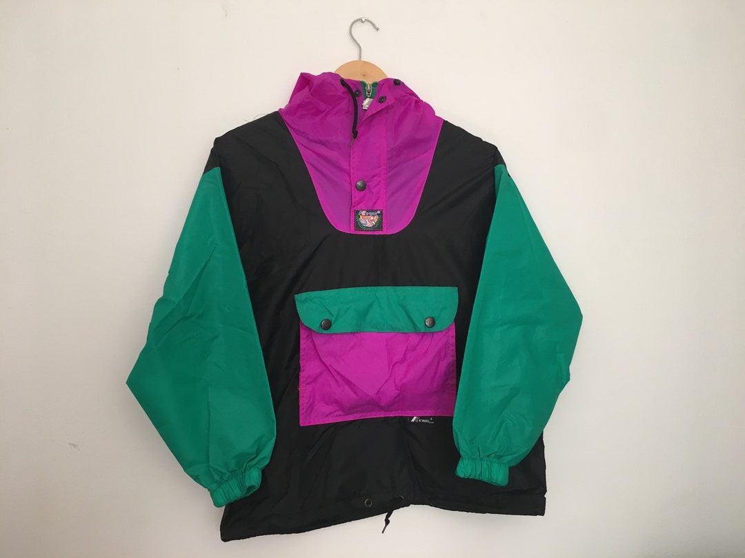 Vintage K-WAY Anorak Rain Coat Oversized Size XS 12/14A Vintage K-WAY Anorak Rain Coat Oversized Size XS 12/14A